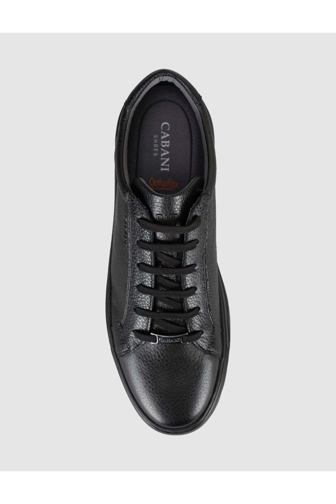 Cabani Shoes Baskets décontractées pour hommes en cuir véritable noir - Multicolore