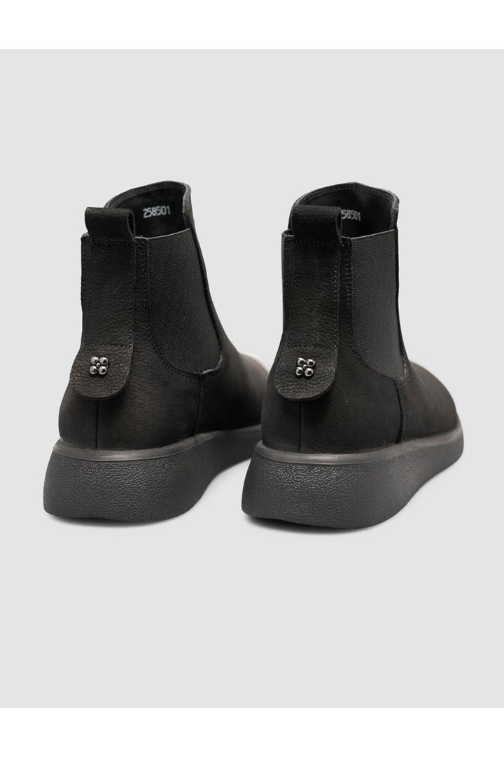 Cabani Shoes Bottines d'hiver pour femmes en cuir véritable noir - Multicolore