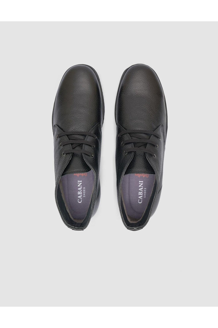 Cabani Shoes Bottines quotidiennes pour hommes en cuir véritable noir 100% - Multicolore