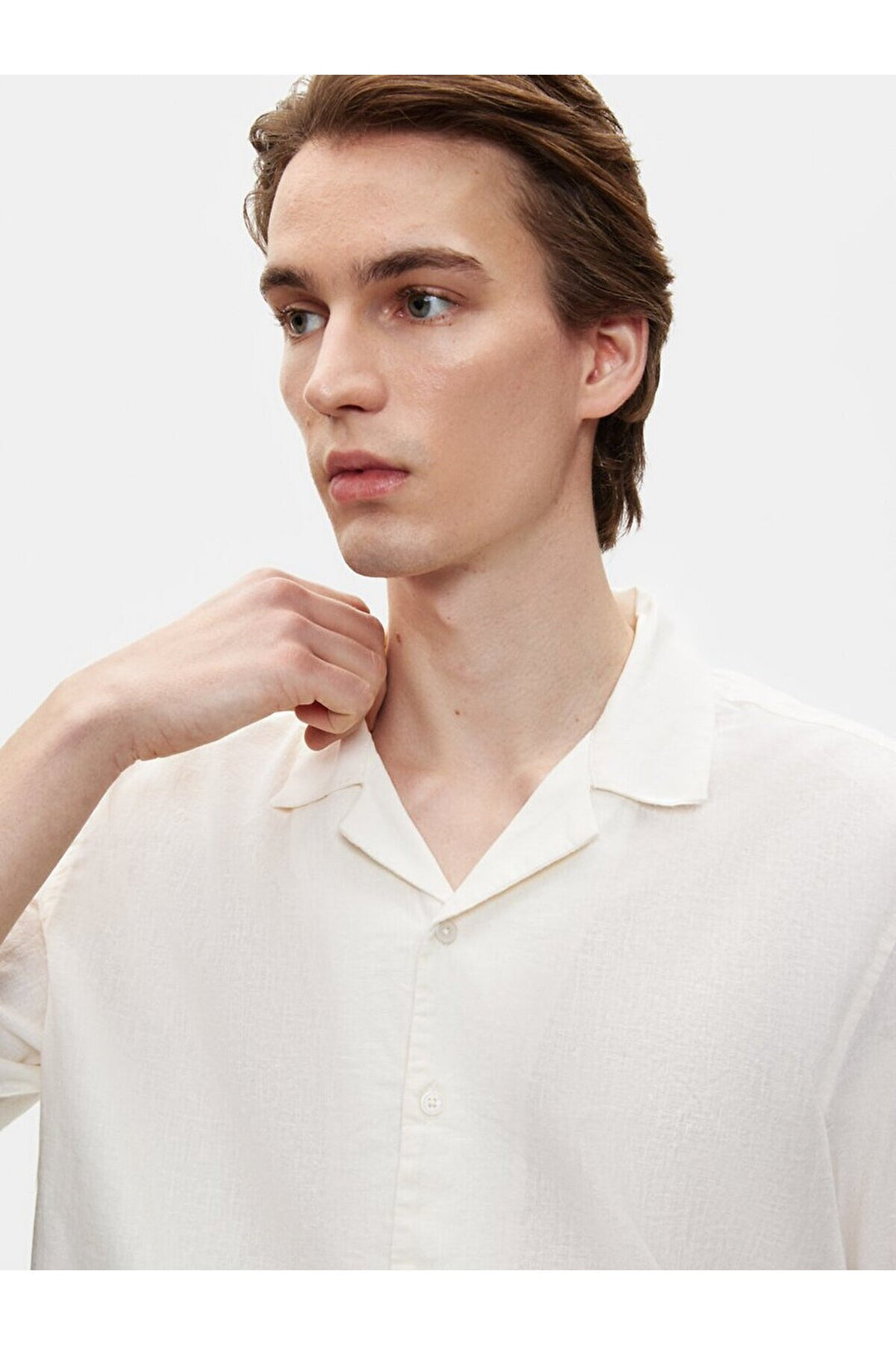 LTB Chemise blanche à manches courtes avec imprimé décontracté coupe droite