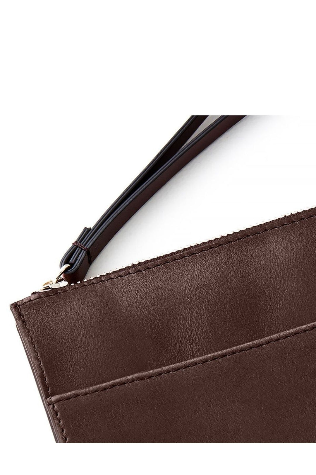 helmbrook Portefeuille en cuir véritable femme - Fermeture Éclair RFID - Café Beverly protégé