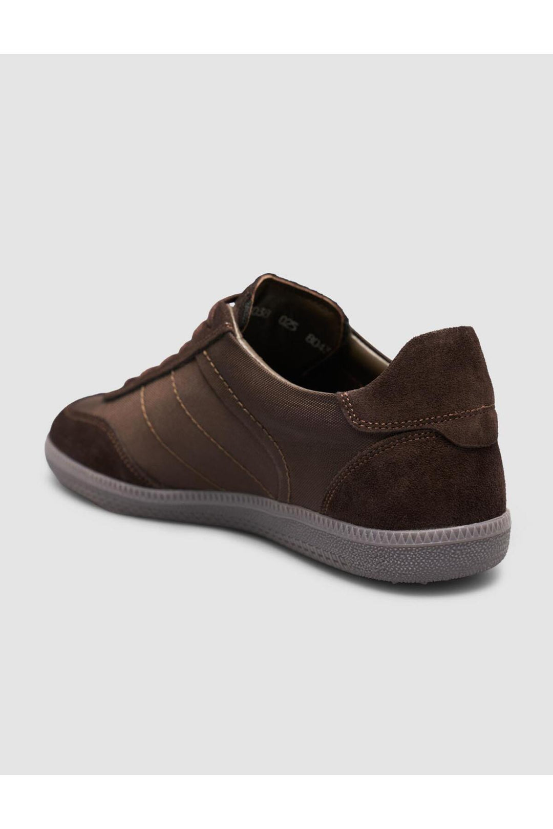 Cabani Shoes Baskets pour femmes en cuir suédé véritable marron à lacets - Marron