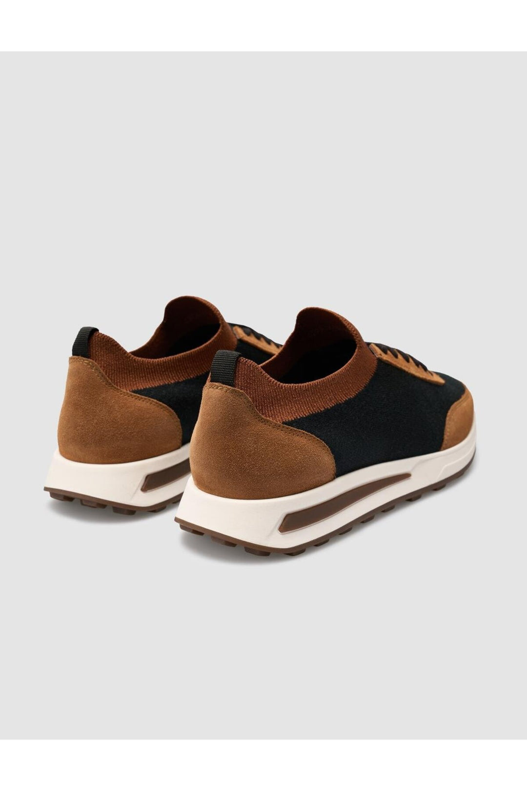 Cabani Shoes Chaussures de sport pour hommes en tricot orange avec lacets. - Orange