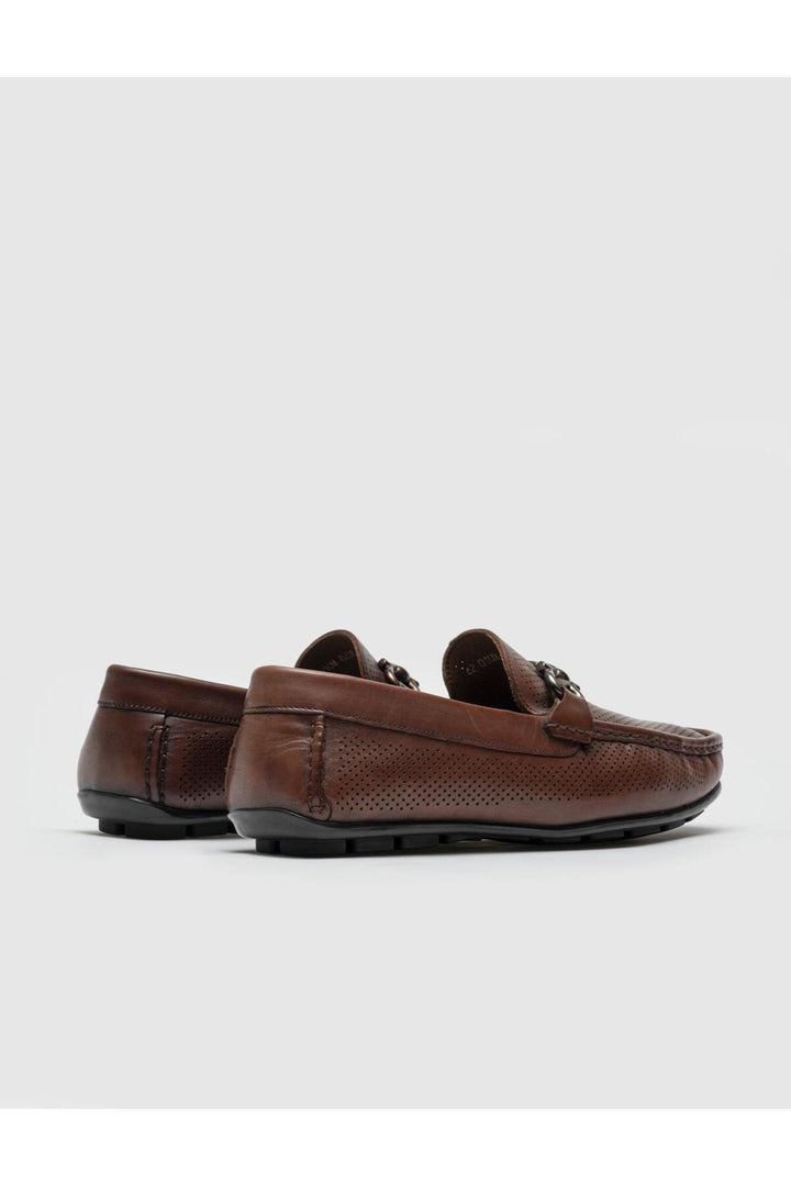 Cabani Shoes Mocassins pour hommes en cuir véritable marron - Marron