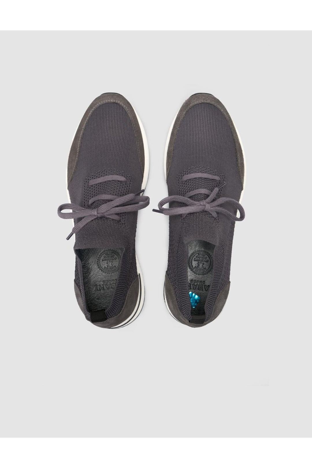 Cabani Shoes Chaussures de sport pour hommes en tricot gris avec lacets - Gris
