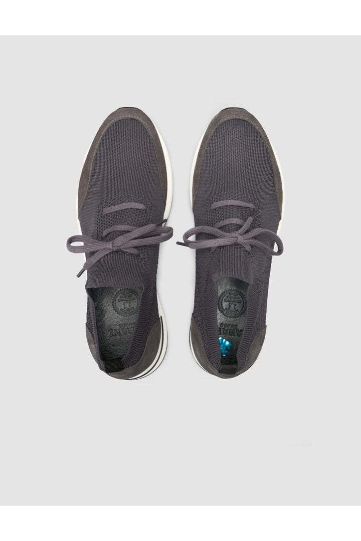 Cabani Shoes Chaussures de sport pour hommes en tricot gris avec lacets - Gris