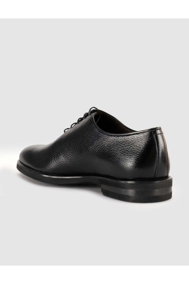 Cabani Shoes Chaussures classiques à lacets pour hommes en cuir véritable premium noires - Noir