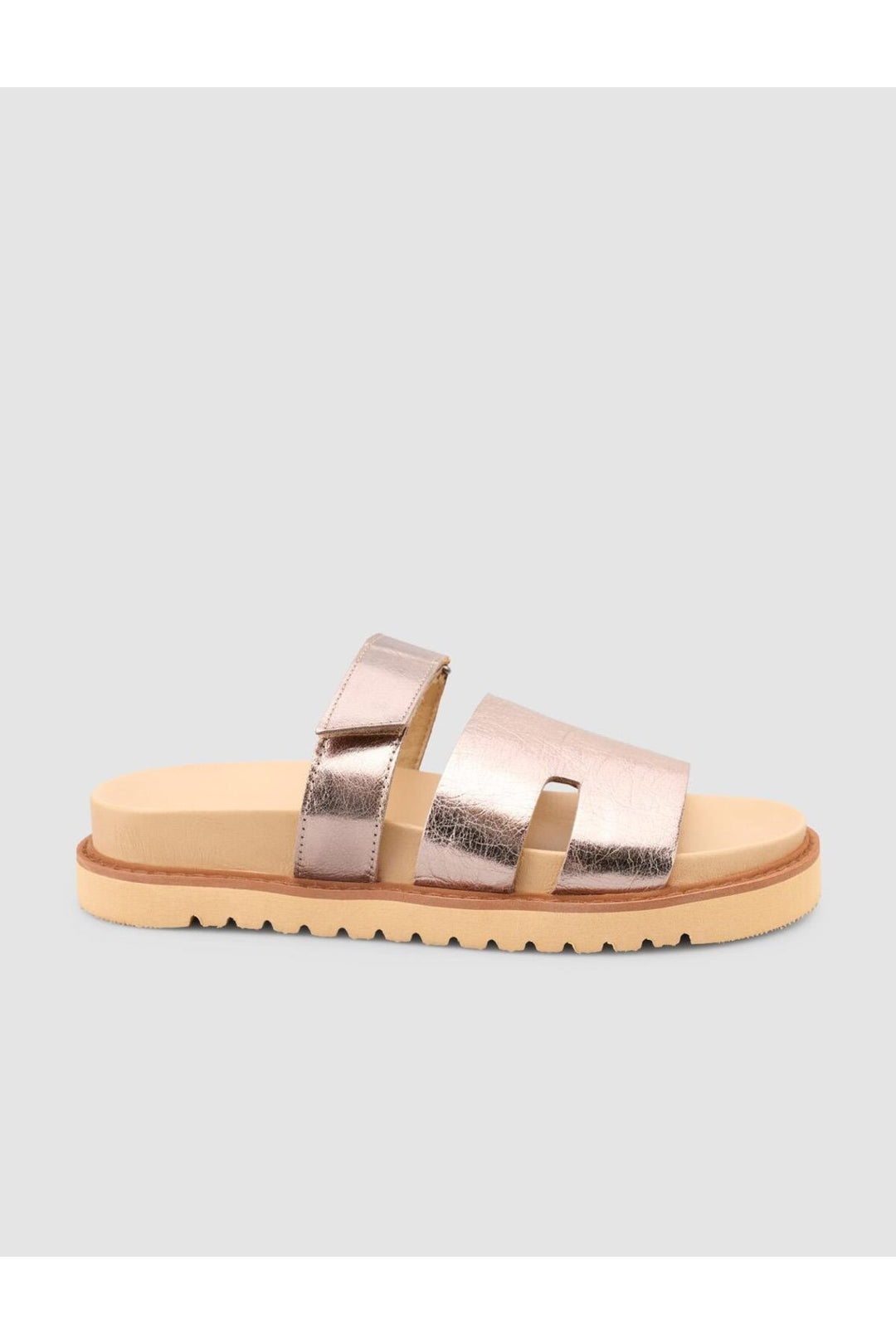 Cabani Shoes %100 Cuir véritable Sandales brillantes en bronze pour femmes - Bronze
