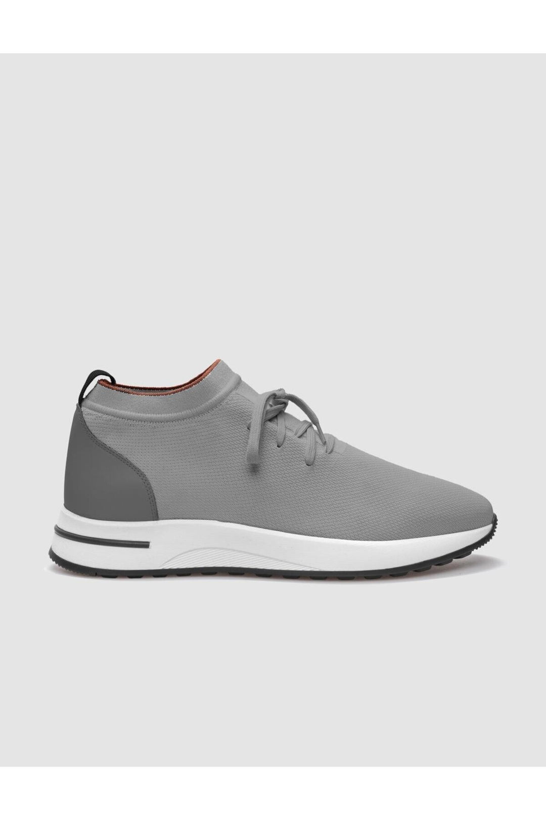 Cabani Shoes Chaussures de sport pour hommes en tricot gris avec lacets - Gris