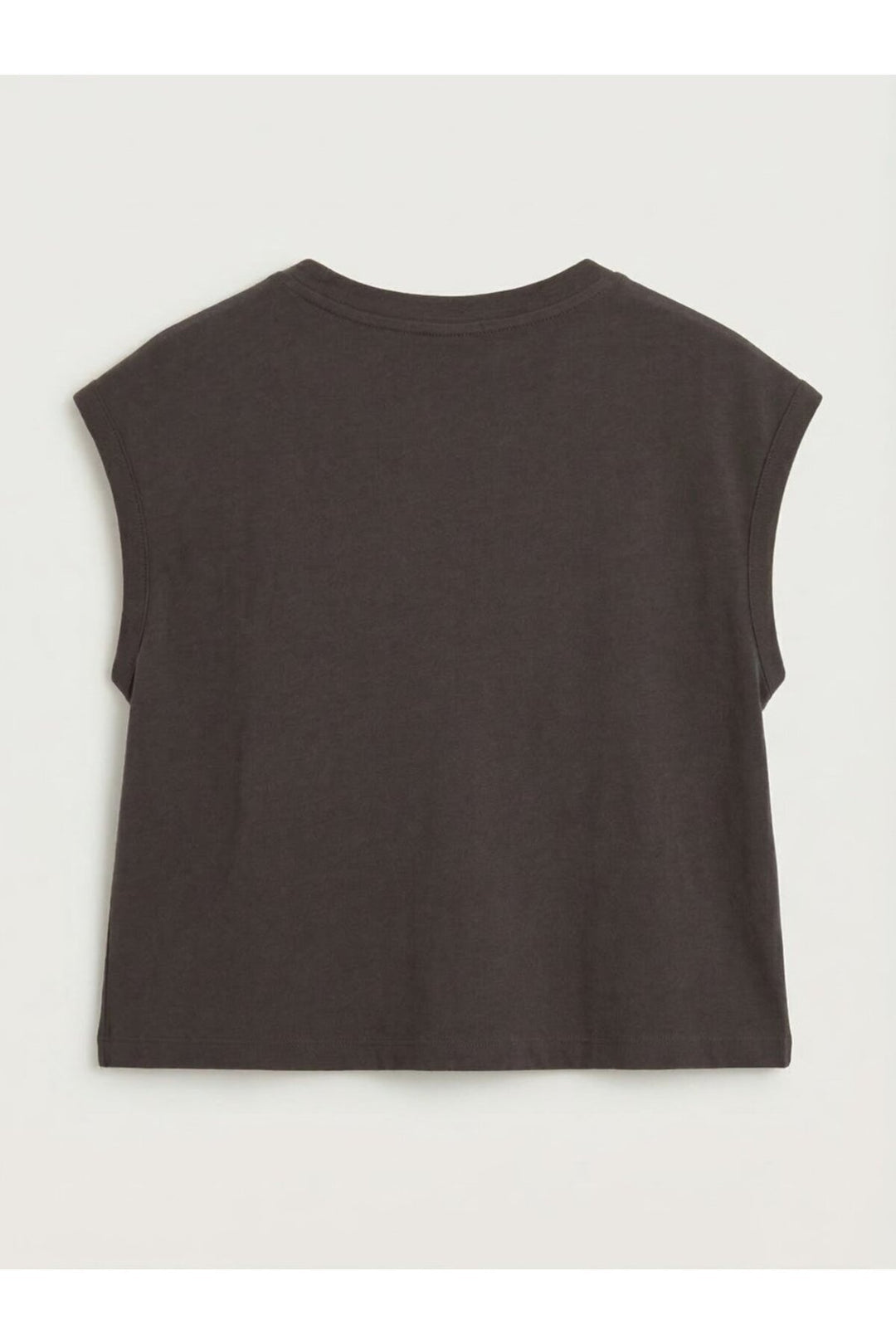 LTB T-shirt Marron Sans Manches Col V Relaxed - Marron
