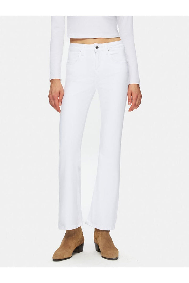 LTB Pantalon flare cropped Lıssıe - Blanc_100