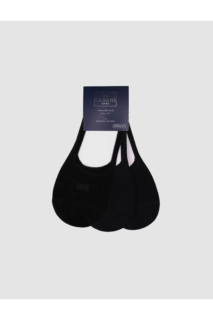 Cabani Shoes Chaussettes pour hommes en bambou 3 pièces noires - Noir