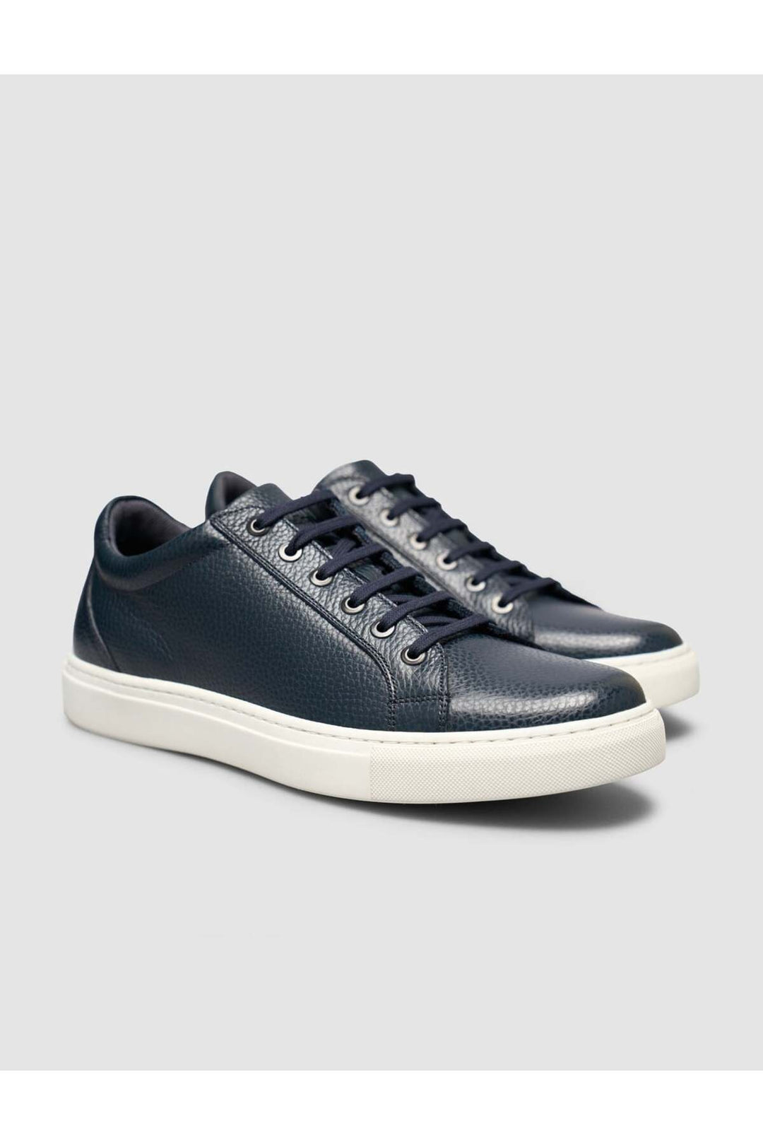 Cabani Shoes %100 Cuir véritable Baskets pour hommes à lacets Bleu marine - Bleu marine