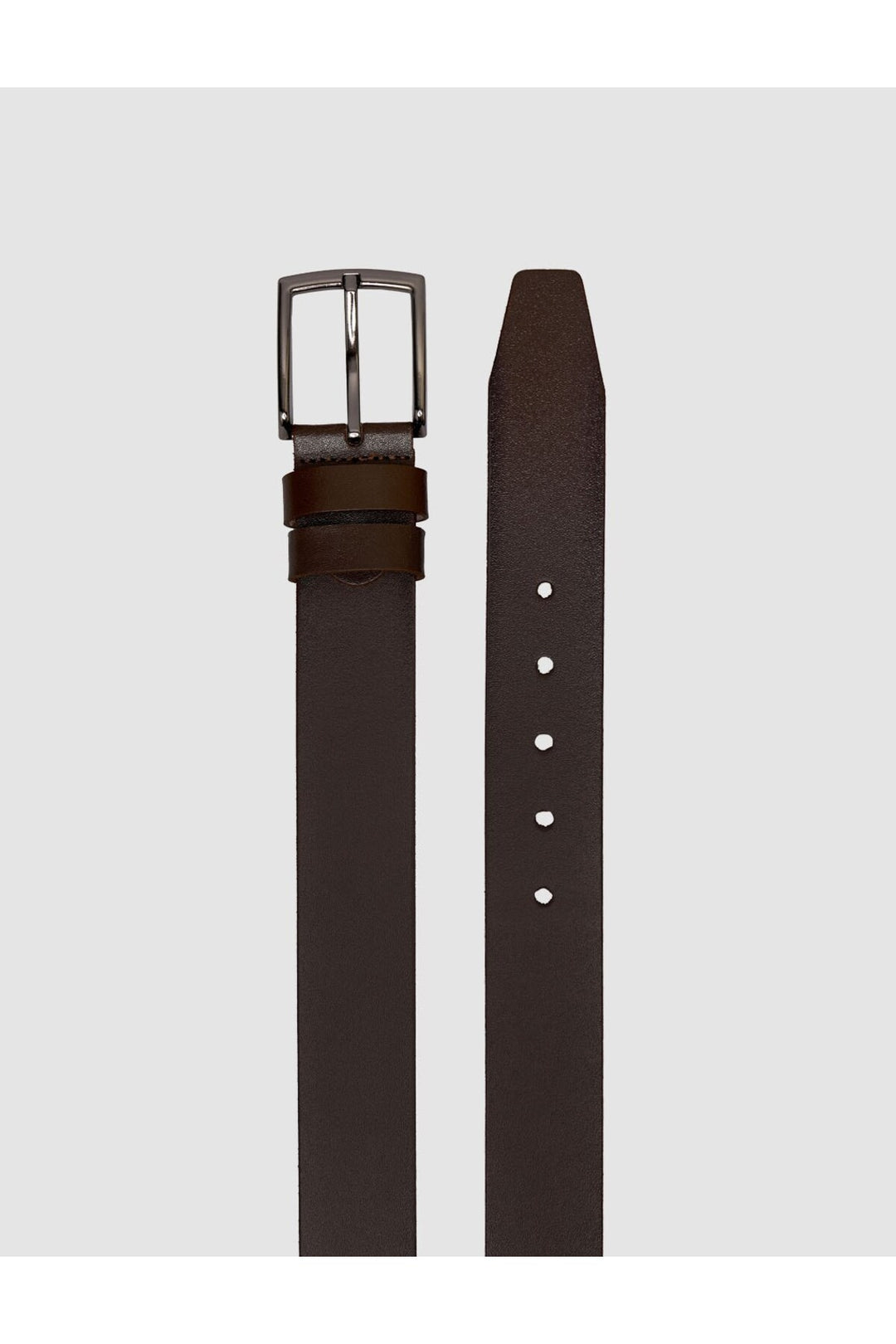 Cabani Shoes Ceinture classique pour homme en cuir véritable de vachette marron - Multicolore
