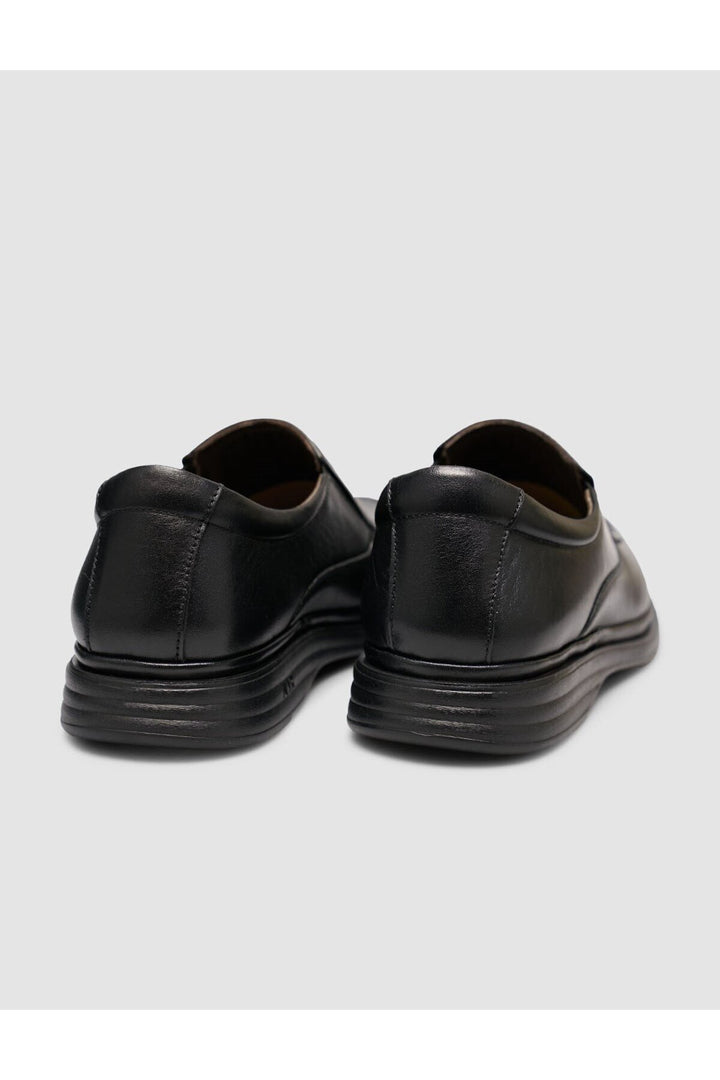 Cabani Shoes Chaussures Loafer Classiques pour Hommes en Cuir Véritable Noires - Multicolore