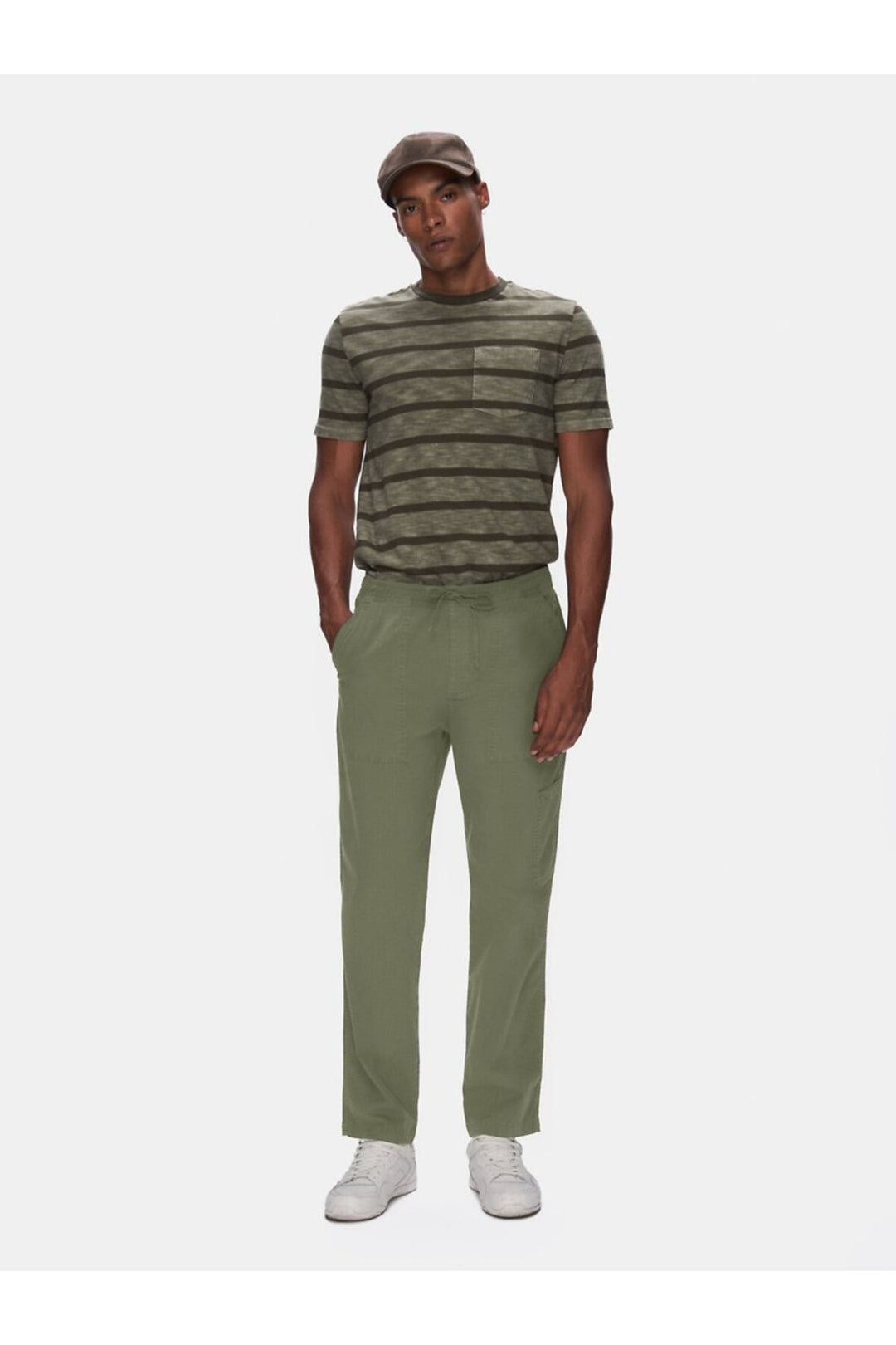 LTB Pantalon vert gabardine jambes droites