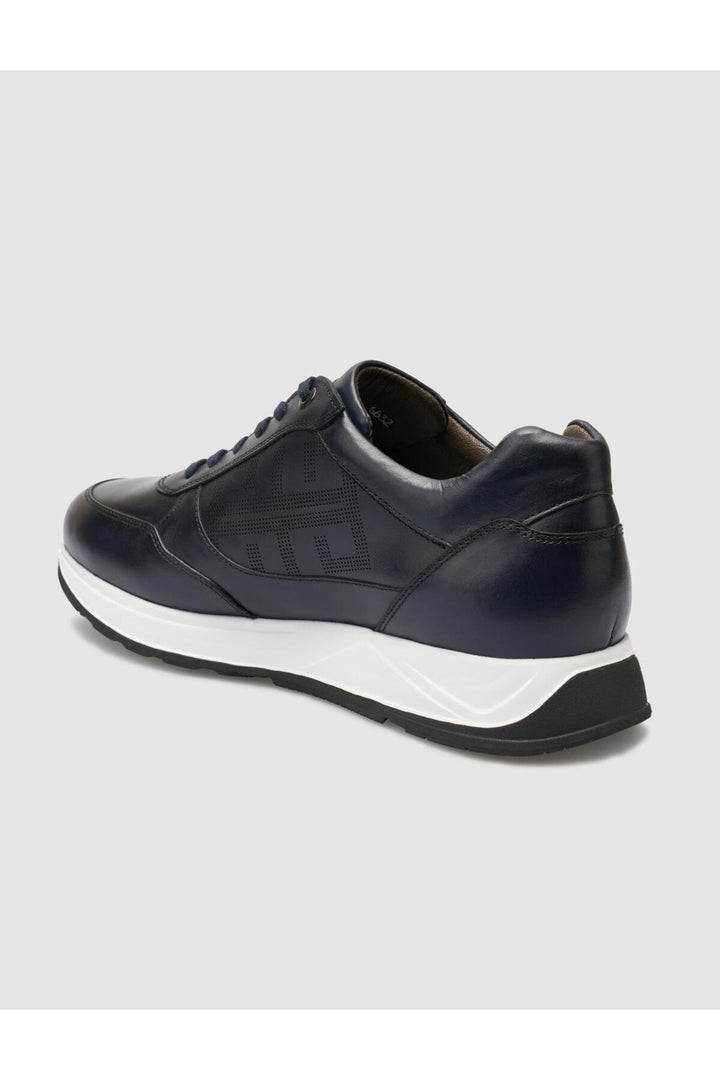 Cabani Shoes Seranar %100 Cuir Véritable Bleu marine Chaussures de Sport pour Hommes - Bleu marine