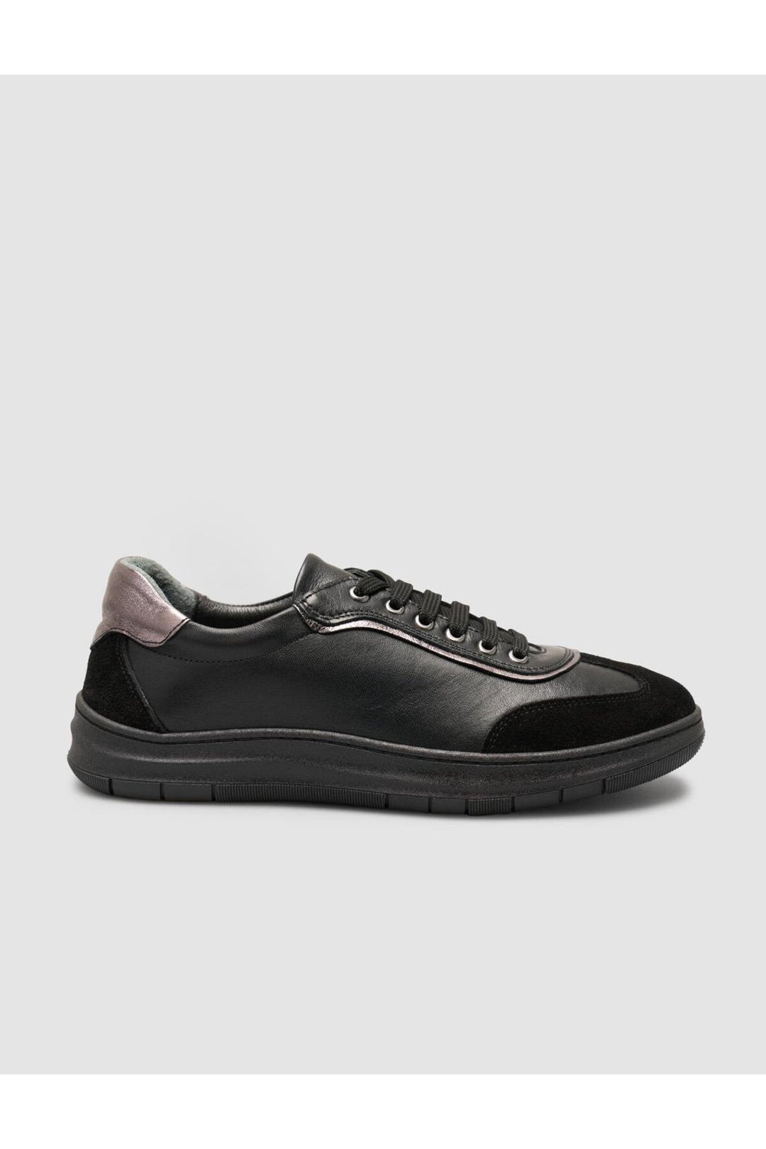 Cabani Shoes Chaussures pour femmes en cuir véritable mélangé en daim noir à 100% - Noir