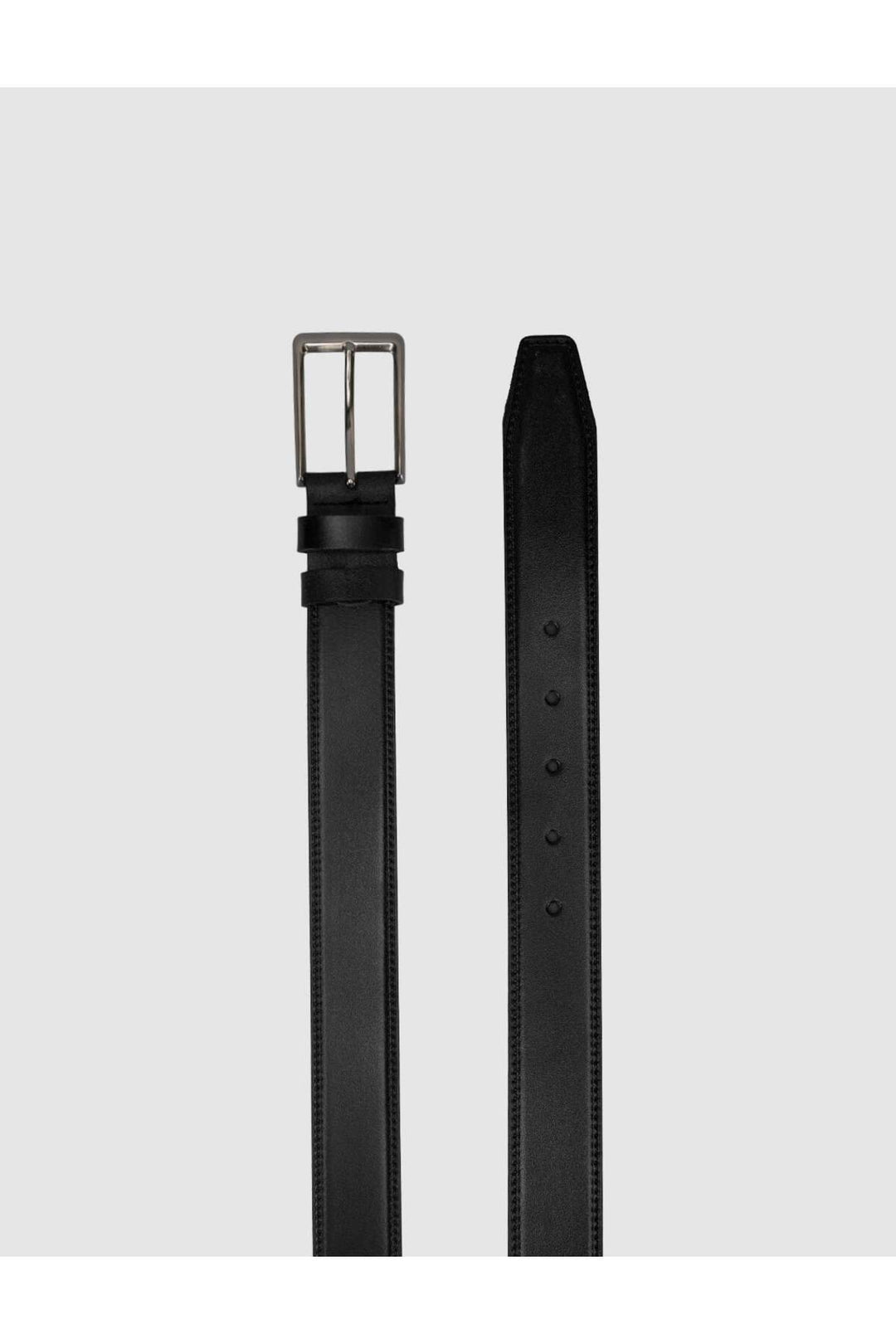 Cabani Shoes Ceinture classique pour homme en cuir véritable noir - Noir