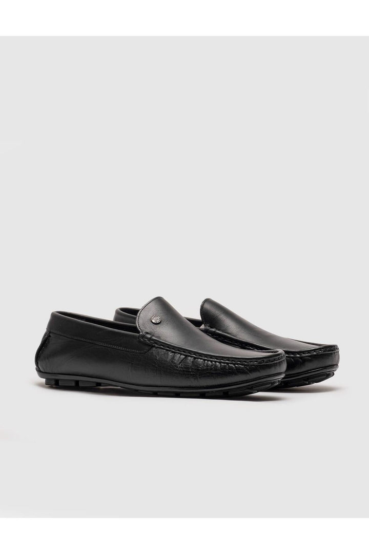 Cabani Shoes Chaussures pour hommes en cuir véritable noires - Noir