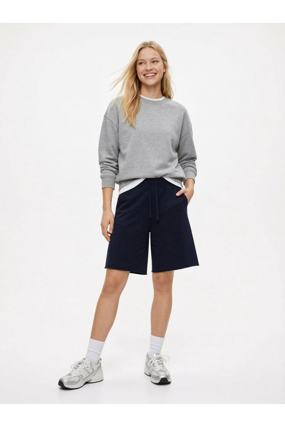 LTB Short bleu marine en tricot élastique à coupe décontractée - Bleu marine