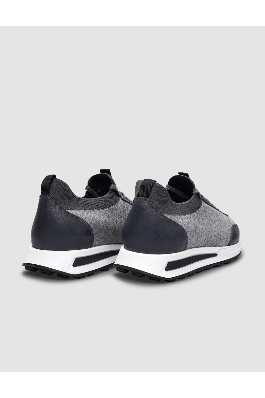 Cabani Shoes Chaussures de sport pour hommes en tricot gris avec lacets - Gris