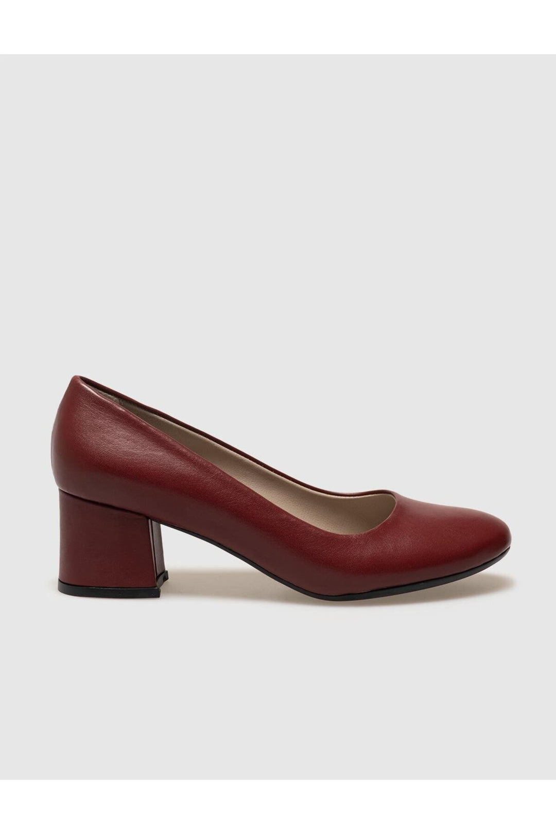 Cabani Shoes Chaussures à talons épais en cuir véritable bordeaux pour femmes - Multicolore