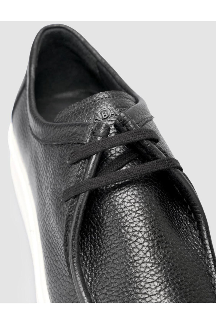 Cabani Shoes Chaussures de ville pour hommes en cuir véritable noir 100% - Noir