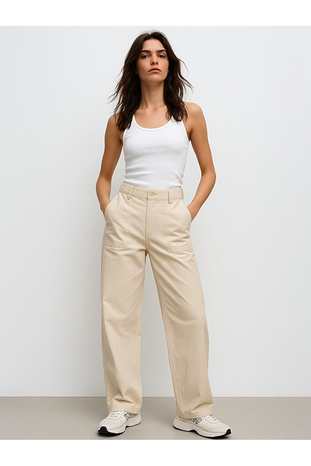 LTB Jean taille haute à jambes plates gaufrées Lyorna