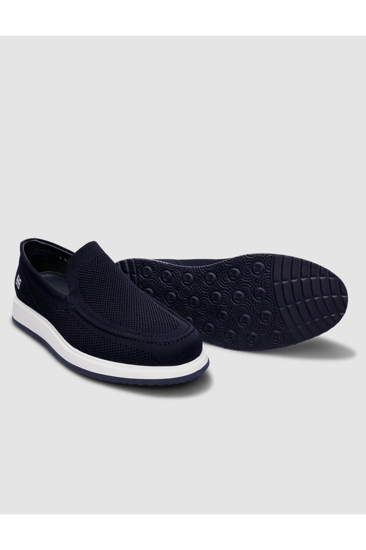 Cabani Shoes Chaussures de ville pour homme en tricot bleu marine - Bleu marine