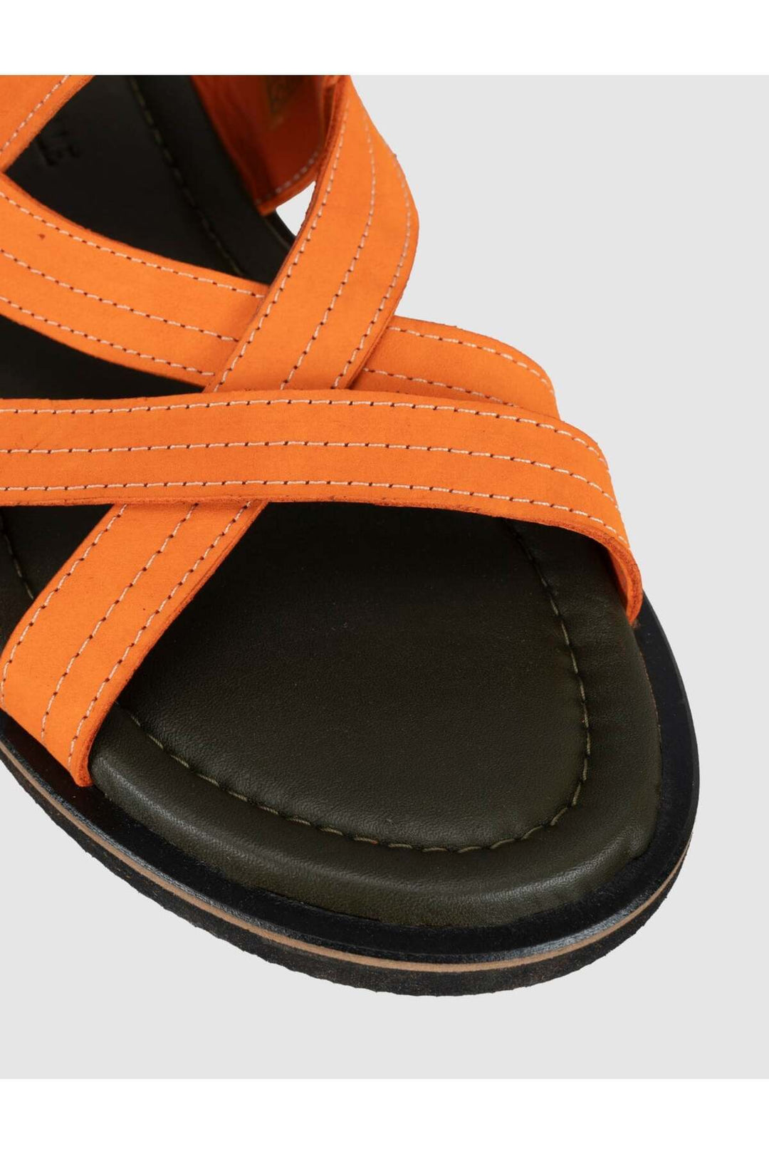Cabani Shoes Sandale quotidienne pour homme en cuir véritable orange - Orange