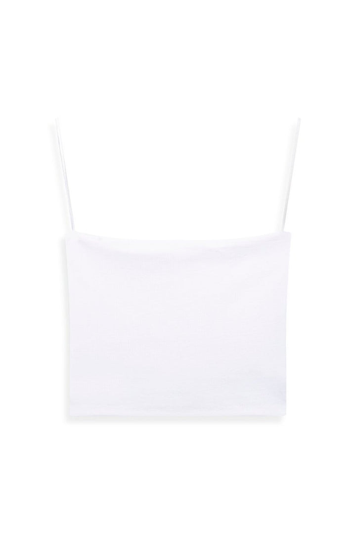 LTB Singlet blanc court basique sans bretelles