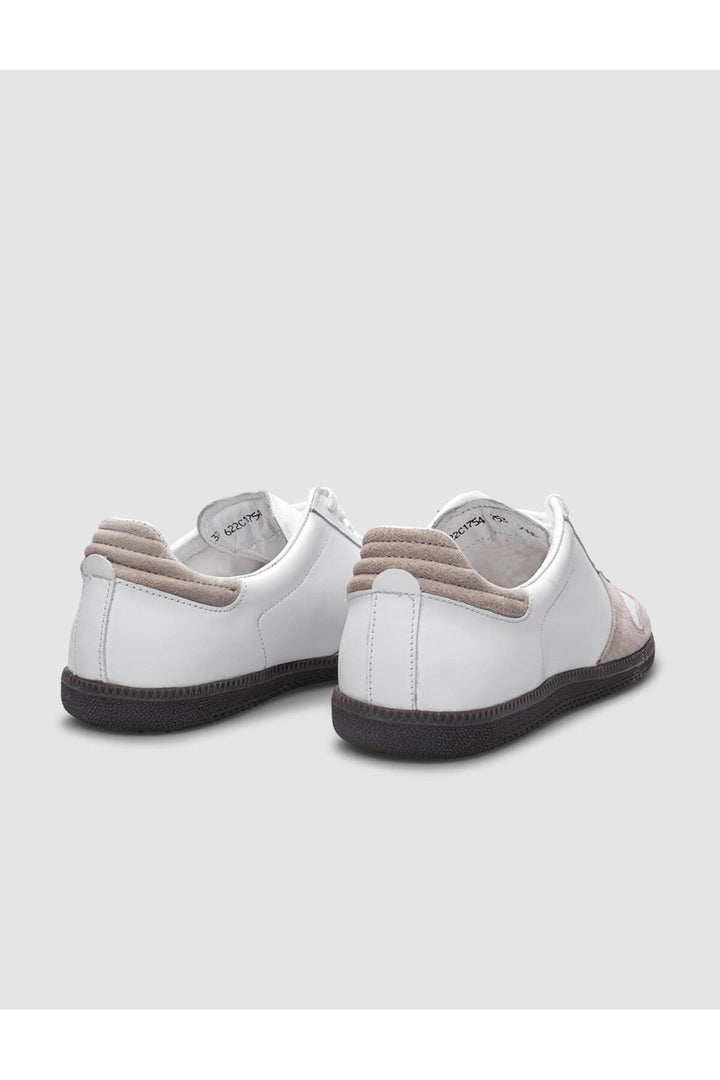 Cabani Shoes %100 Cuir véritable Baskets femme blanches-beiges à lacets - Blanc