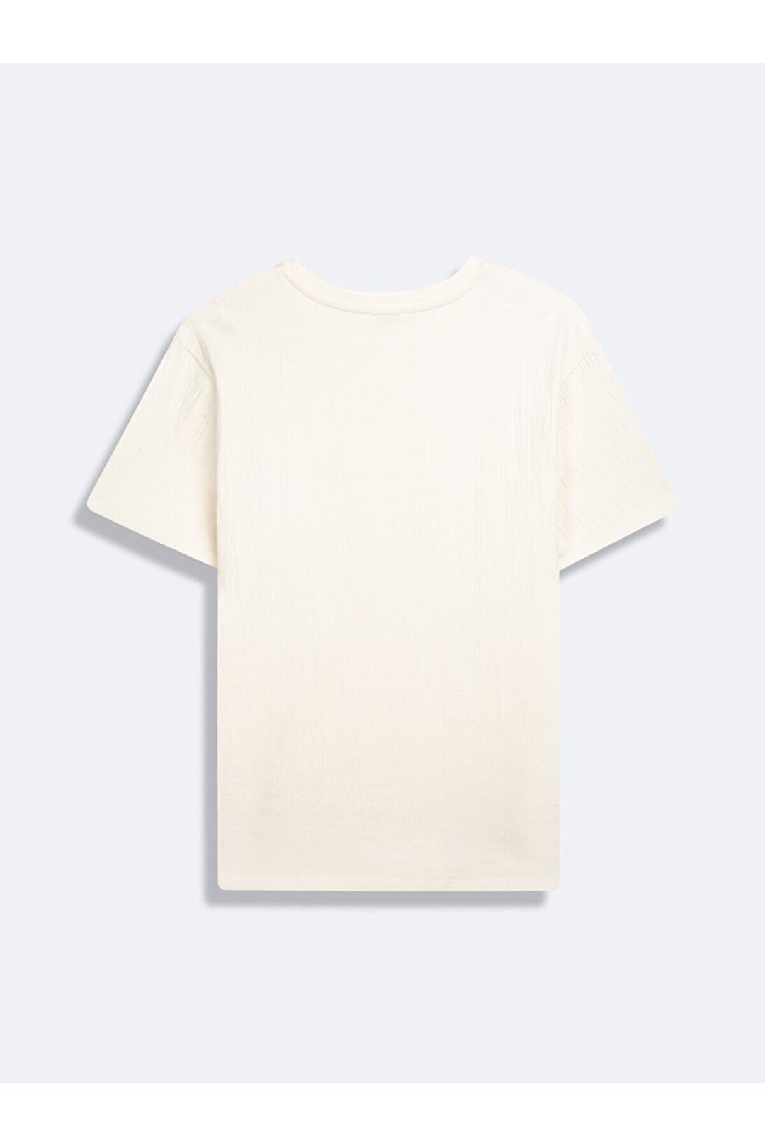 LTB T-shirt crème pressé à col zéro et manches courtes