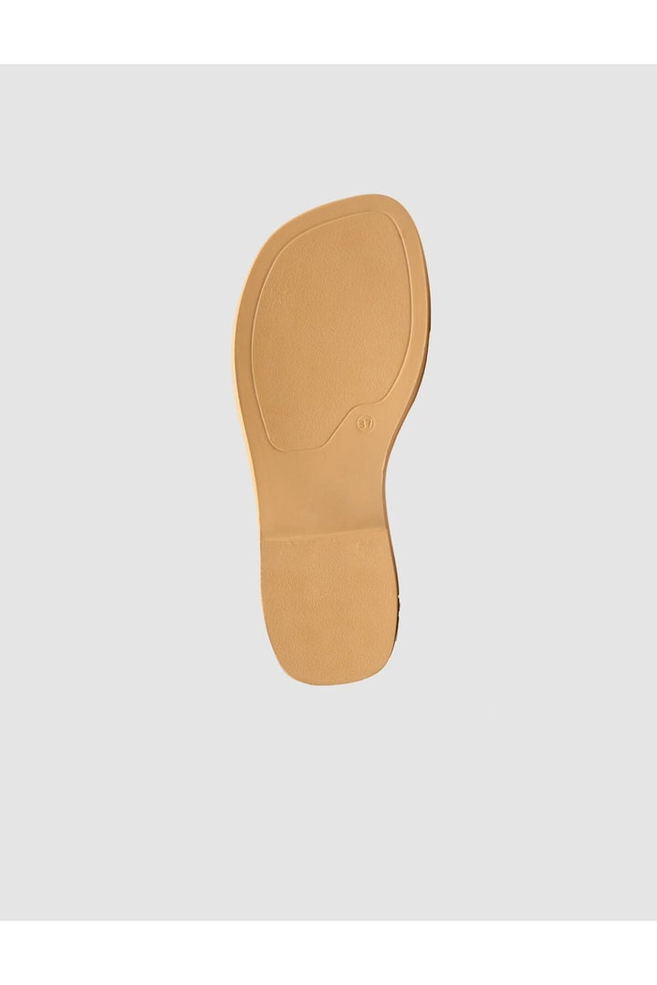 Cabani Shoes %100 Cuir véritable Chaussons femme Beige - Multicolore