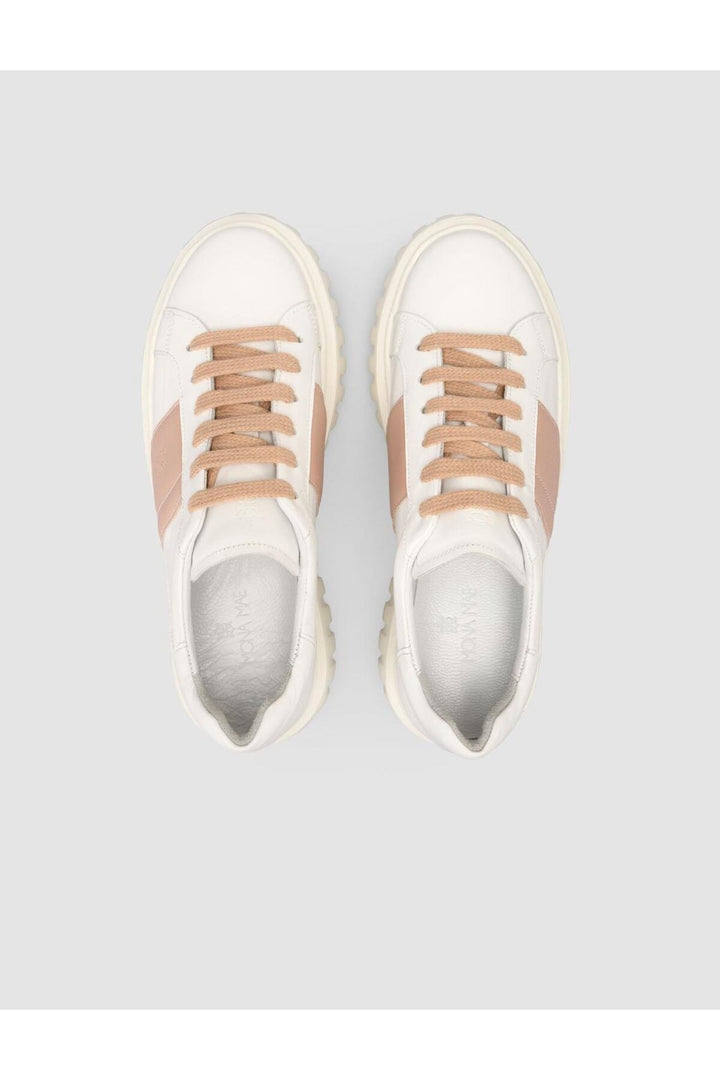 Cabani Shoes MonaMae 100% Cuir Véritable Blanc - Blanc / Poudre