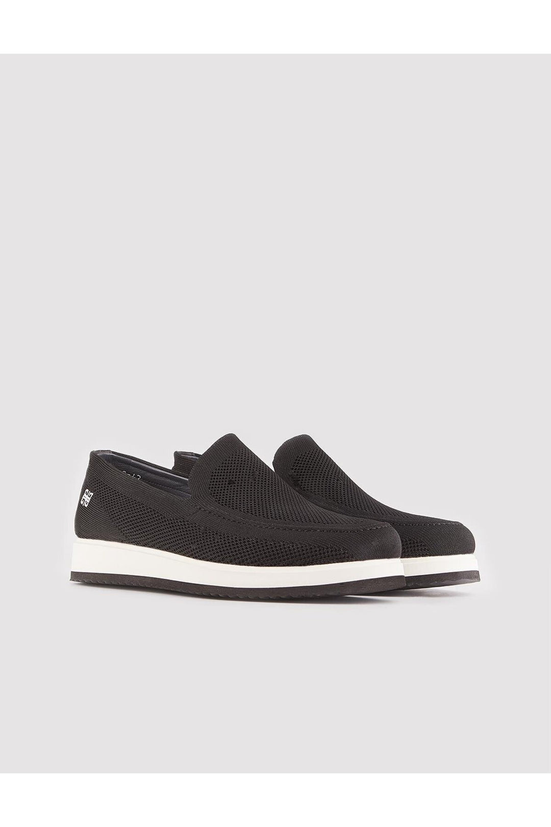 Cabani Shoes Chaussures de ville pour hommes en tricot noir - Multicolore