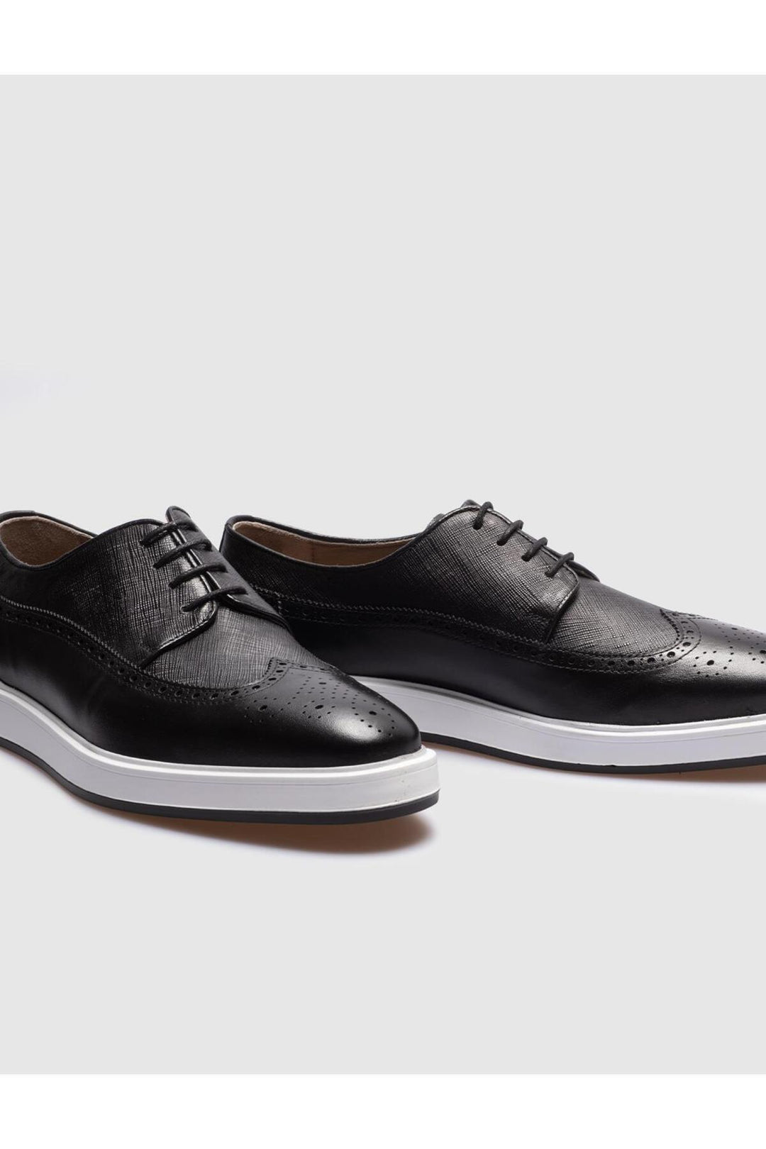 Cabani Shoes Chaussures de ville pour hommes en cuir véritable noires à lacets - Multicolore