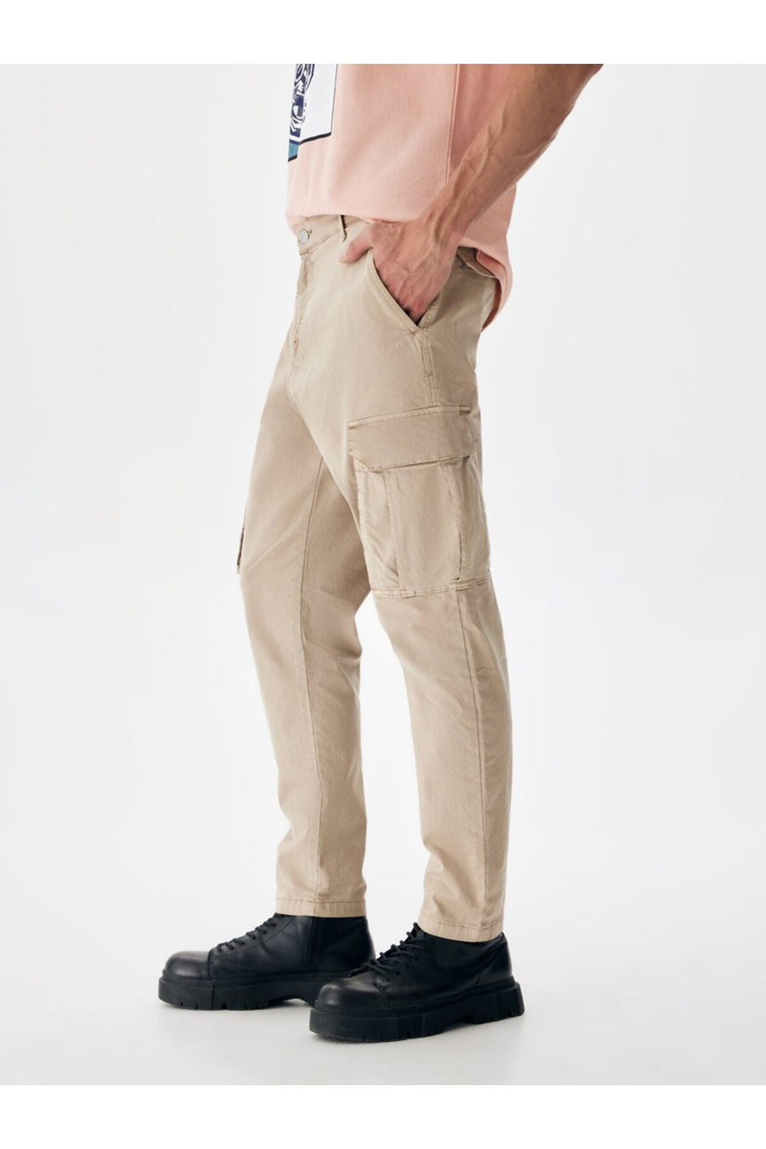 LTB Pantalon droit gabardine beige