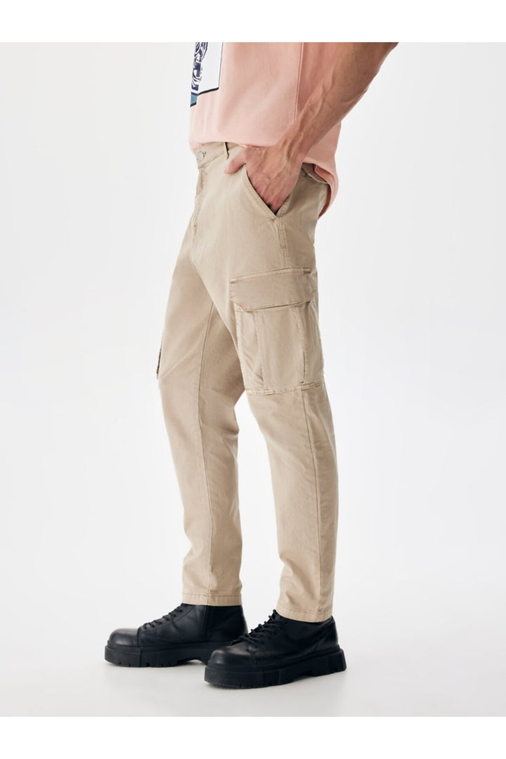 LTB Pantalon droit gabardine beige