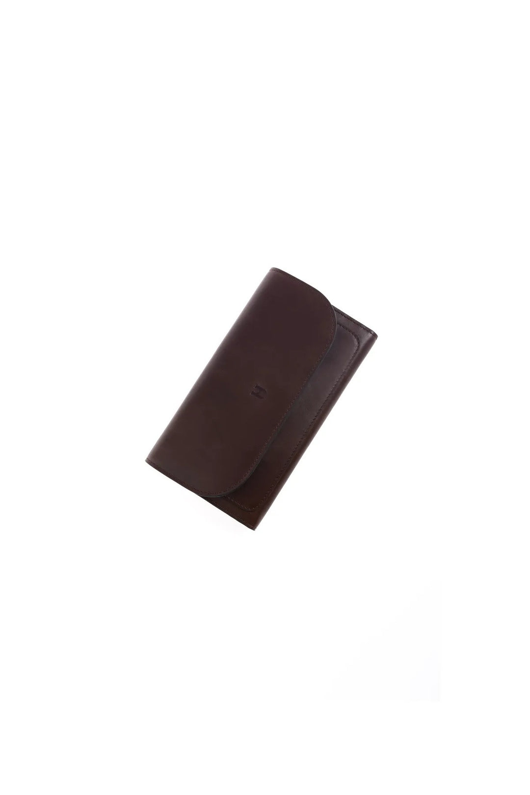 helmbrook Femme Cuir Véritable Grand Portefeuille Fermeture Éclair RFID Protégé Charlotte Café