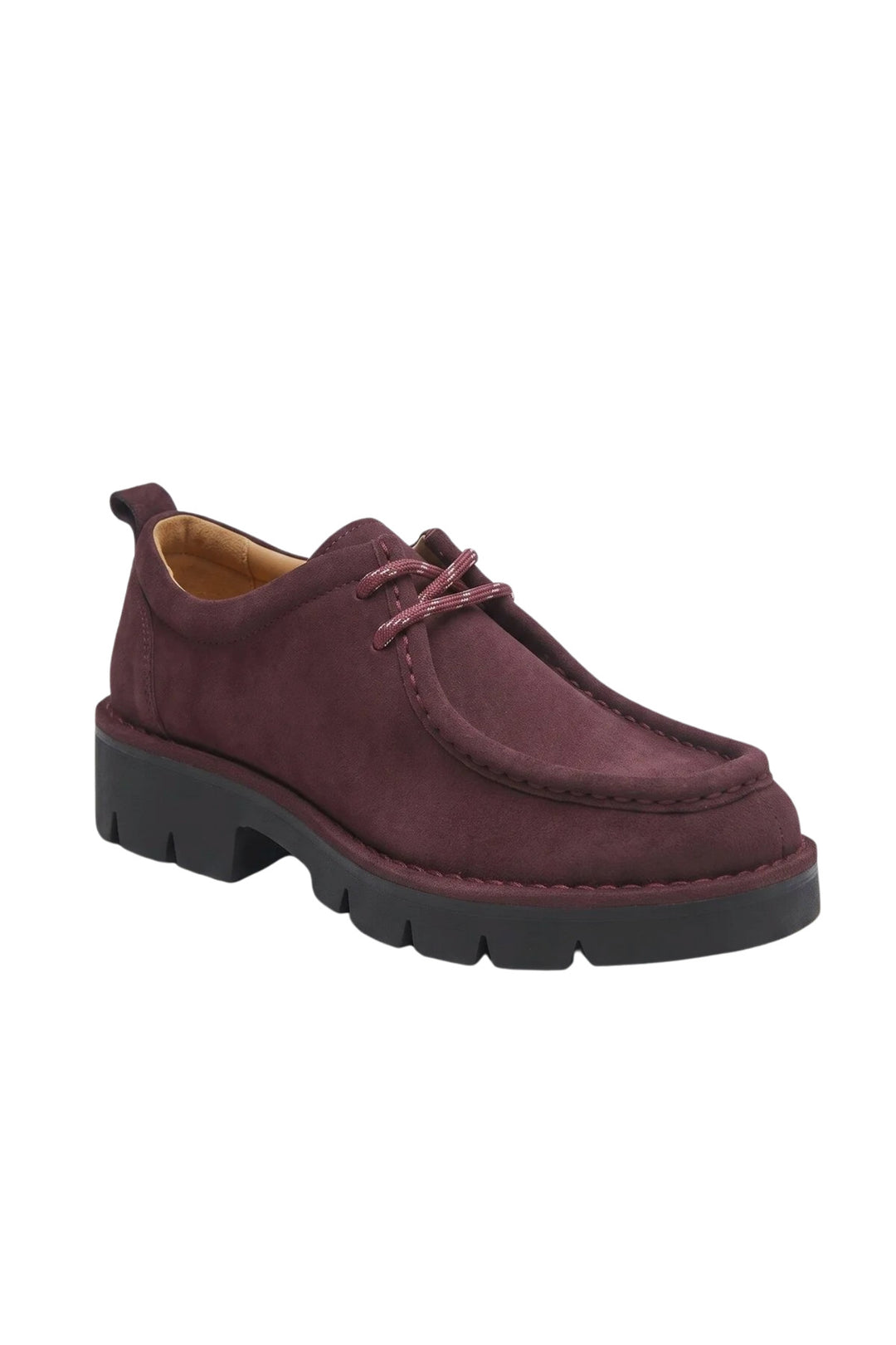Wavelys ZAYNH chaussures d'hiver pour femmes en cuir suédé véritable avec semelle confortable - Bordeaux