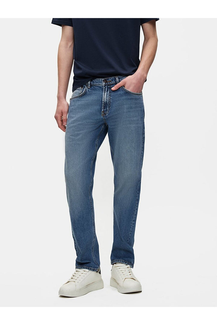 LTB Pantalon en jean Loren uni à taille moyenne - karişik_55928