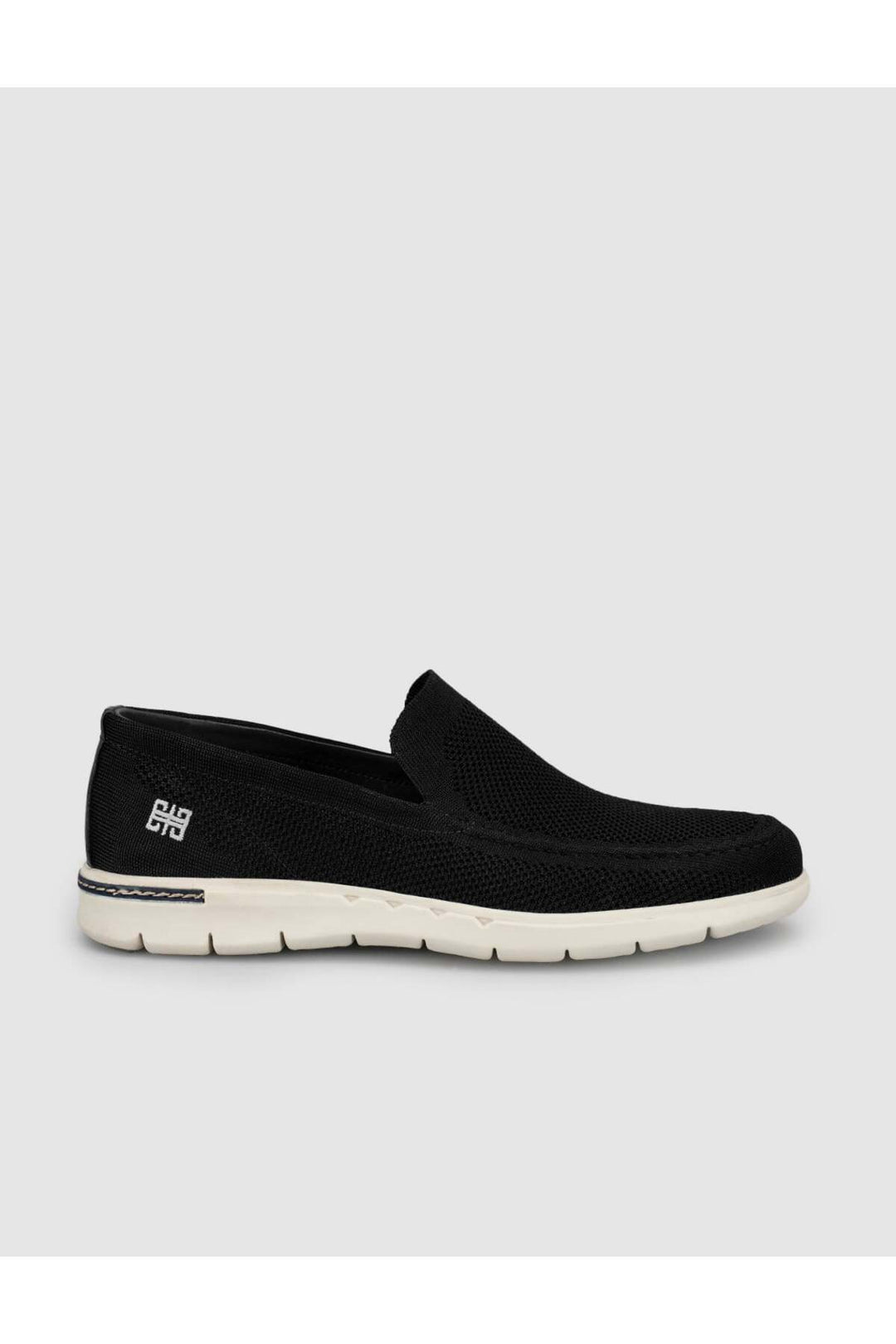 Cabani Shoes Chaussures décontractées pour hommes en tricot à semelle légère noires - Multicolore