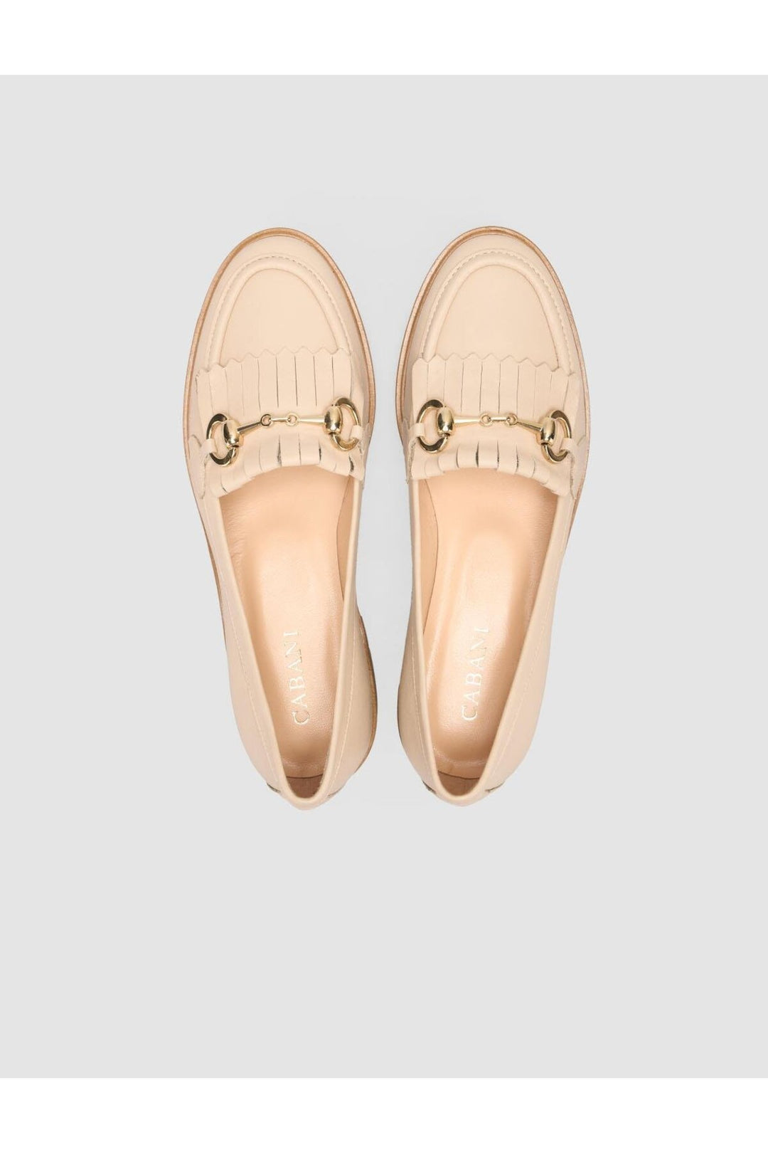 Cabani Shoes %100 Cuir véritable Mocassins à franges pour femmes Beige - Beige