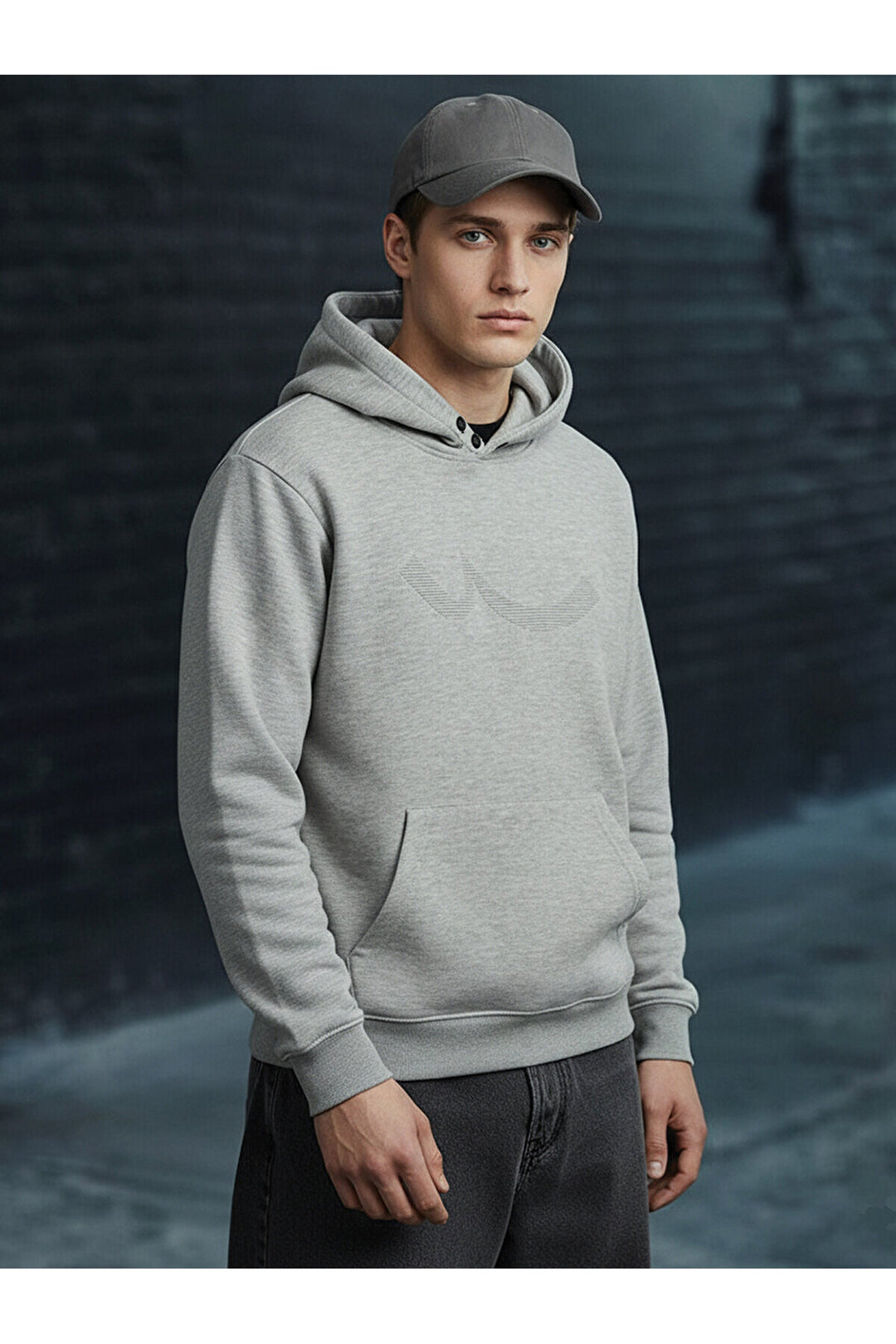LTB Sweat-shirt gris à capuche et manches longues