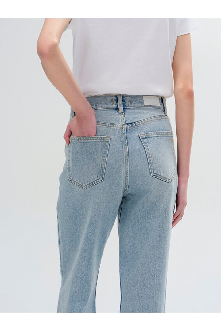 LTB Vıonne H Pantalon large taille haute - Clair Bleu_55733