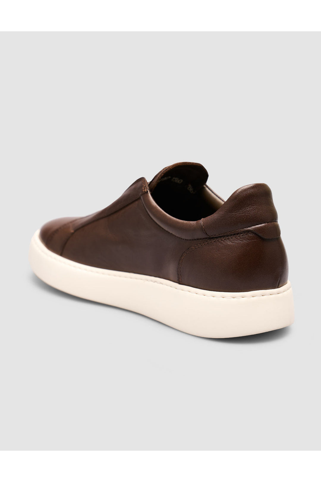 Cabani Shoes Baskets Slip-On en Cuir Véritable Marron - Multicolore