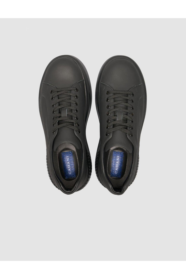 Cabani Shoes %100 Cuir Nubuck Noir Baskets Homme - Noir