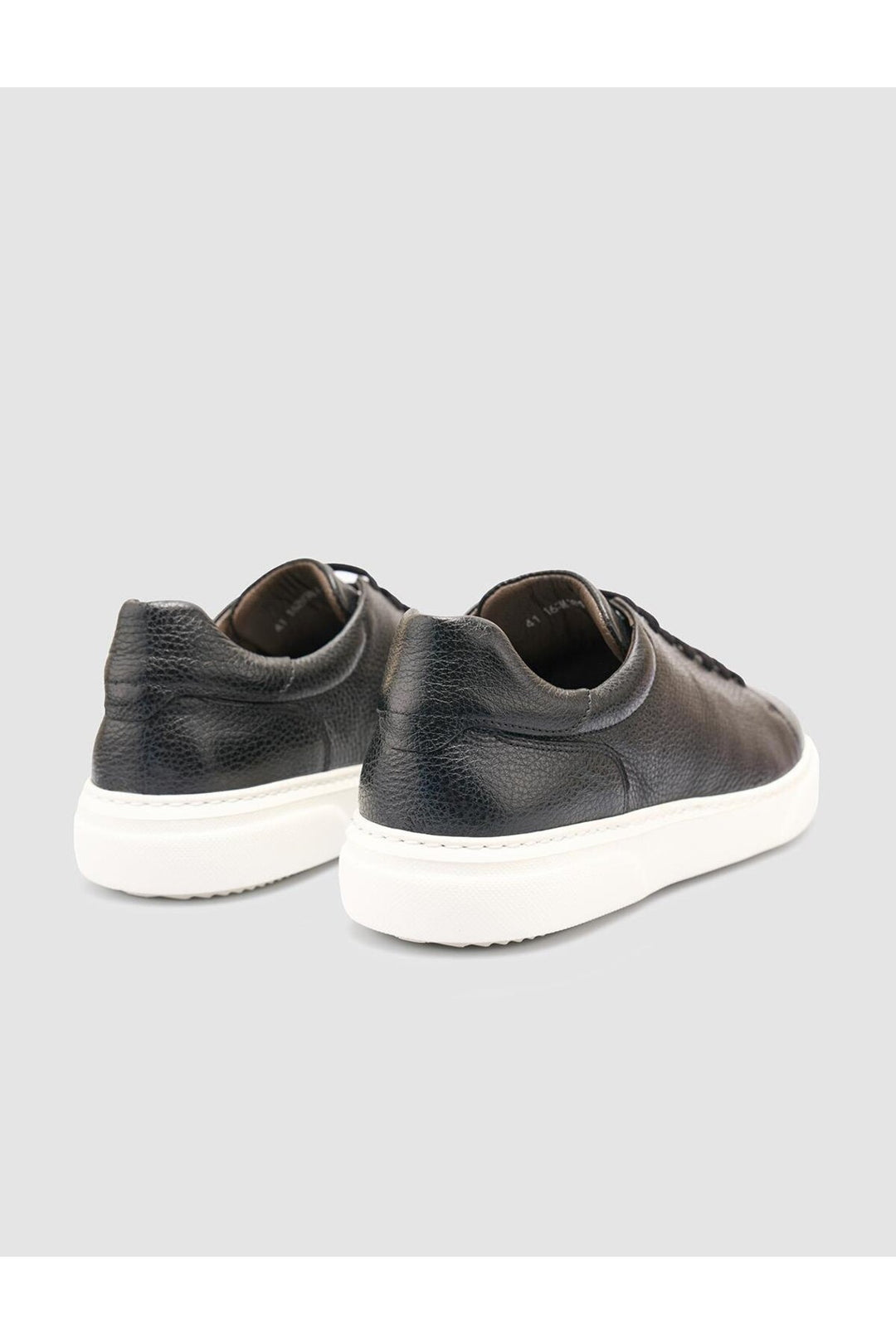 Cabani Shoes %100 Cuir véritable Baskets noires pour hommes - Noir